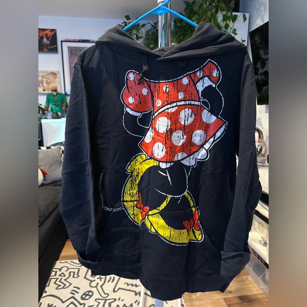 Disney Black Minnie Mouse Ears Hoodie